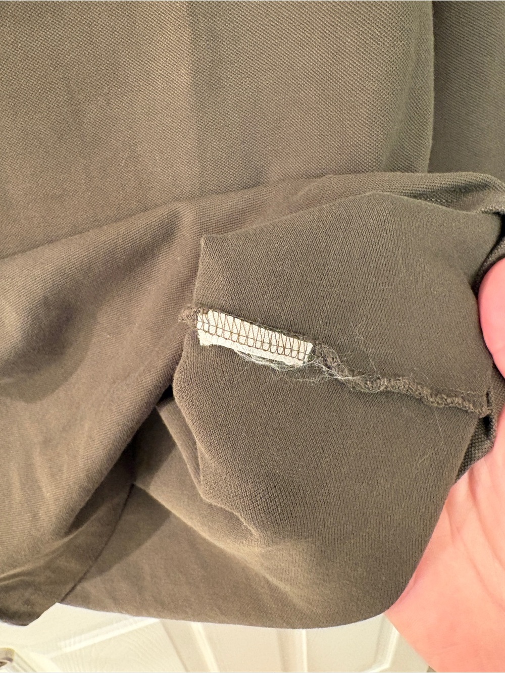 Burberry 3/4 Sleeve Olive Polo Shirt - Picture 7 of 7